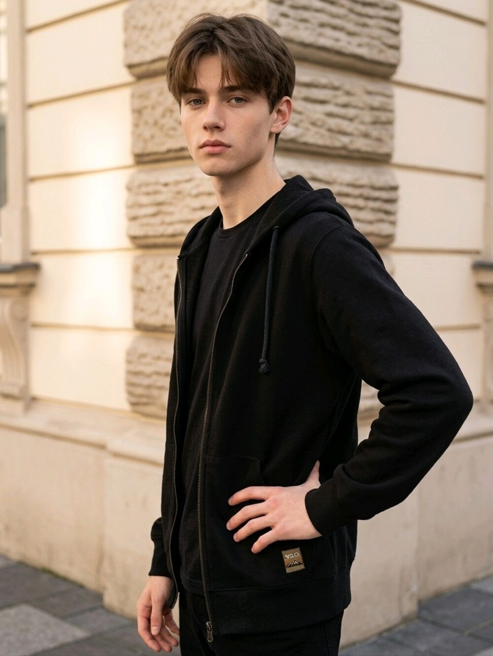 Giordano Black Hoodie S